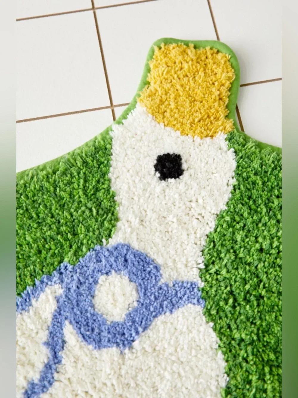 New Urban Outfitters Cheeky Goose Shape Tufted Bath Mat